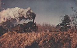 Boston & Maine 1495 Mogul Steam Engine, Weston, MA Postcard