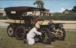1908 NATIONAL Touring Car, Sarasota, FL Postcard