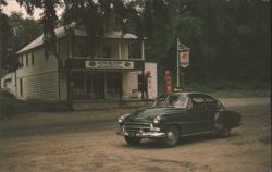 1951 Chevrolet Fleetline Sedan Hotaling Store Earlton NY Postcard