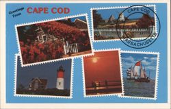 Greetings From Cape Cod Multi-View Postcard