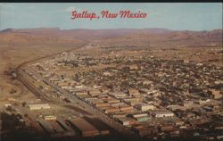 Aerial View of Gallup, New Mexico Postcard