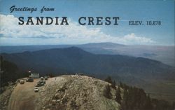 Sandia Crest, Elev. 10,678 Ft. Postcard