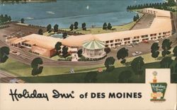 Holiday Inn South, Des Moines, IA on Gray's Lake Postcard