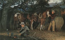 Breakfast Time Out West Postcard