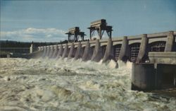 Swirling Columbia River Waters Below Bonneville Dam Postcard