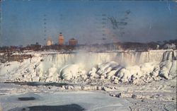 Niagara Falls American Falls Winter Ice Formations Postcard