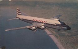 Northeast Sunliners Propeller Plane, Grand New Way to Florida Postcard