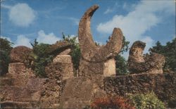 Coral Castle, Giant Crescent & Planets, Florida Postcard