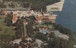 Boca Raton Hotel & Club Aerial View, Yacht Harbor, Golf Postcard