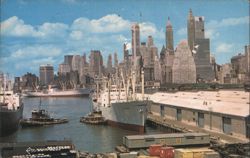 Lower Manhattan Skyline and East River Postcard