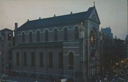 Shrine Church of St. Anthony Illuminated, New York City Postcard