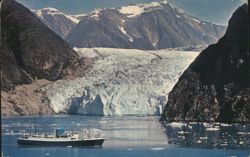 Tracy Arm Glacier-Lined Fjord, S.S. Glacier Queen Postcard