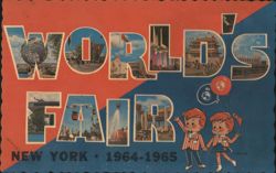 WORLD'S FAIR NEW YORK 1964-1965 Unisphere Pavilions Postcard