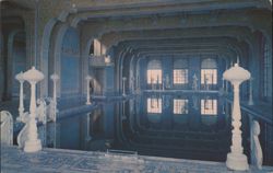 Hearst San Simeon Roman Pool, Lapiz-Lazuli Gold Mosaic Postcard
