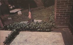 Benjamin & Deborah Franklin Grave, Christ Church Cemetery Postcard