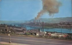 Jones & Laughlin Steel Mills, Monongahela River Postcard