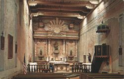 Mission San Miguel Arcangel Interior, Frescoes Postcard