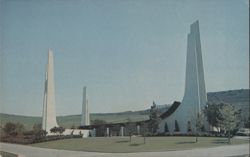 Memorial Chapel, Rose Hills Memorial Park, Whittier, CA Postcard