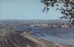 Hi Bridge, Railroad Yards, Duluth-Superior Harbor Postcard
