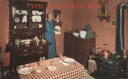 Typical 1870 Kitchen, Boot Hill Museum, Dodge City KS Postcard