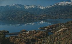 Whiskeytown Lake, Shasta County, CA - Snow-capped Mountains Postcard