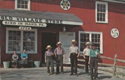 Amish Children at Old Village Store, Bird-in-Hand, PA Postcard