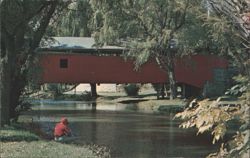 Bogert's Covered Bridge, Little Lehigh Creek Postcard