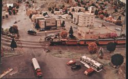 Koziar's Christmas Village Miniature Train Display Postcard