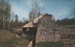 Hopewell Village NHS PA Furnace Water Wheel Chrome Postcard Postcard