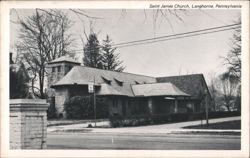 Saint James Church, Langhorne, Pennsylvania Postcard