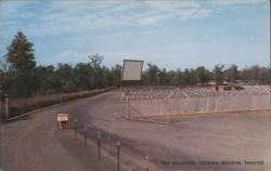 Beautiful Totowa Drive-In Theatre, Little Falls, NJ Postcard