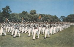 The Corps on Parade, Company Guidons Flying, West Point Postcard