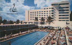 Hotel di Lido Miami Beach, Pool, Oceanfront, Air Conditioned Postcard