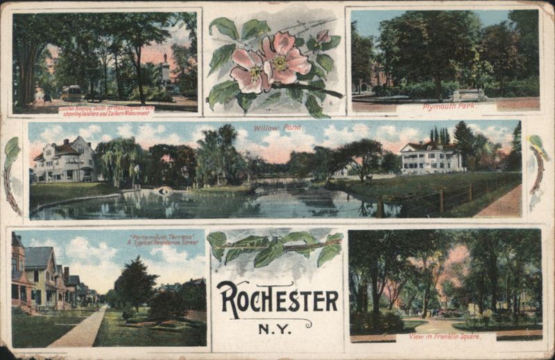 Rochester NY Park & Street Views: Washington Park, Willow Pond New York