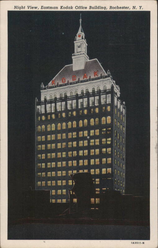 Night View, Eastman Kodak Office Building, Rochester, NY New York