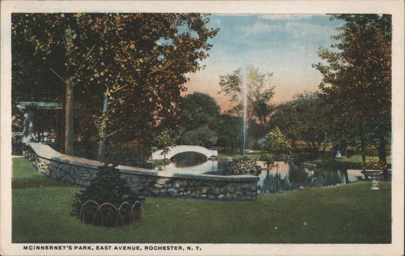 McInnerney's Park, East Avenue, Fountain & Bridge Rochester New York