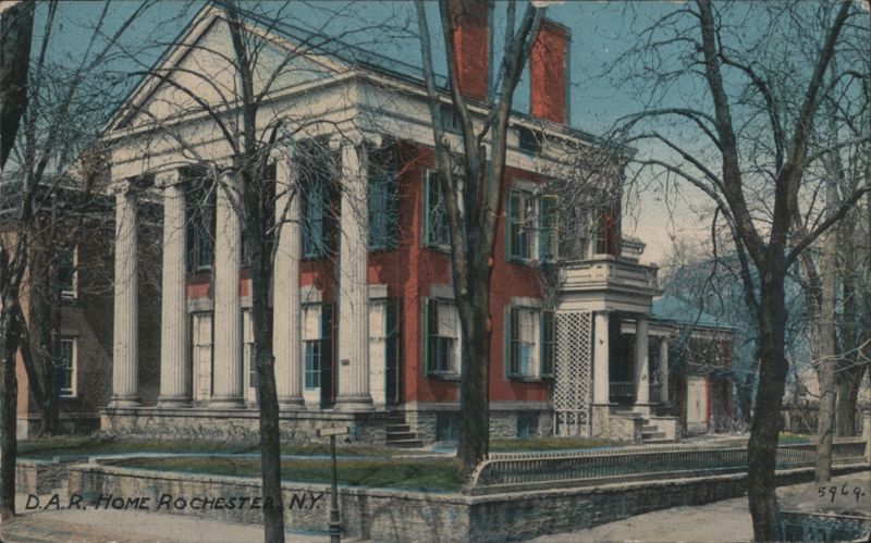 D.A.R. Home, Classical Portico, Rochester NY New York