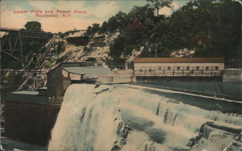 Lower Falls and Power Plant, Rochester, NY New York