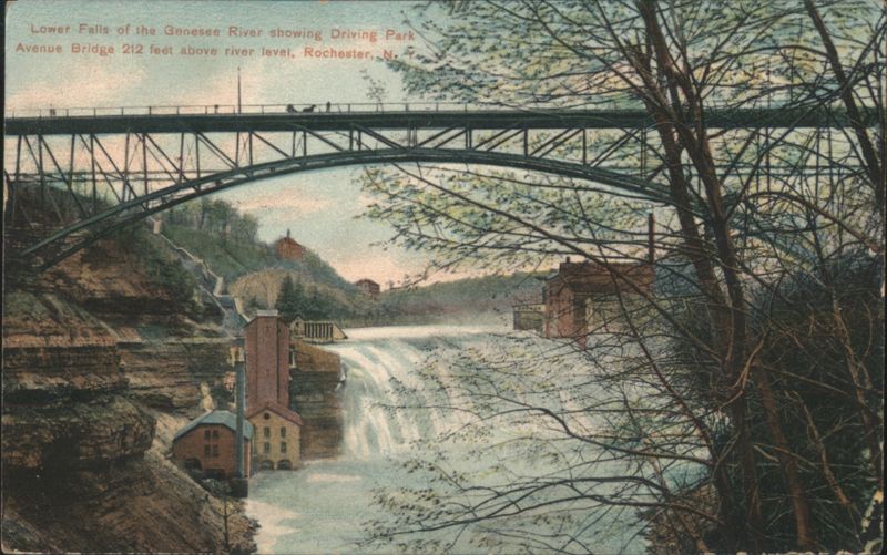 Lower Falls Genesee River Driving Park Avenue Bridge, Rochester, NY New York