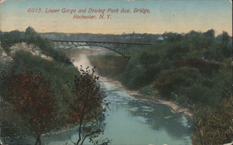 Lower Gorge and Driving Park Ave. Bridge Rochester New York