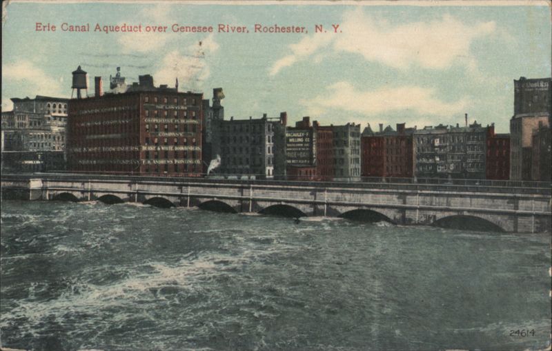 Erie Canal Aqueduct over Genesee River, Rochester, N.Y. New York