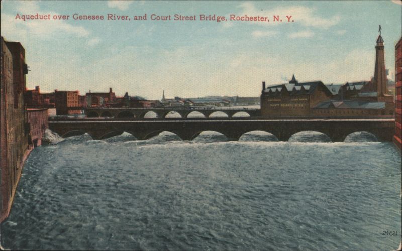 Aqueduct over Genesee River, Court Street Bridge Rochester New York