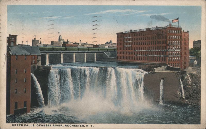 Upper Falls, Genesee River, Williams Hoyt & Co. Building Rochester New York