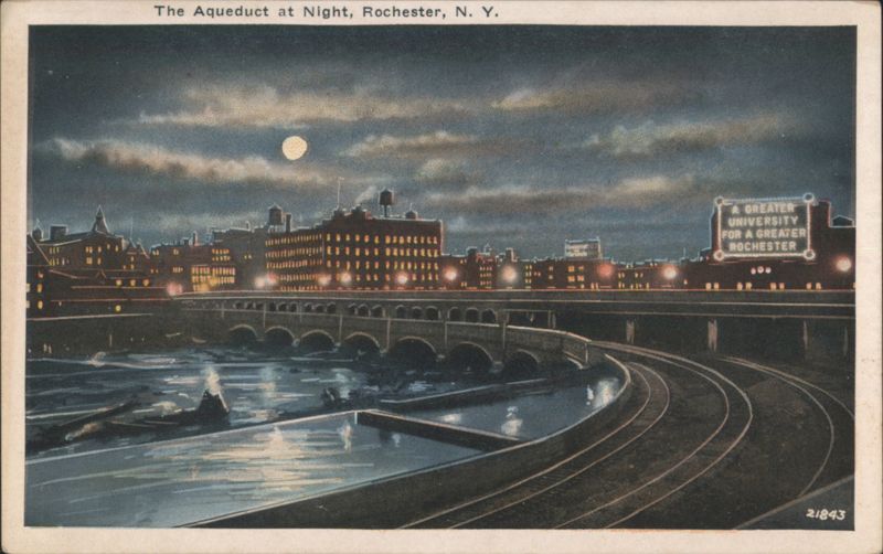 The Aqueduct at Night, Rochester, NY New York