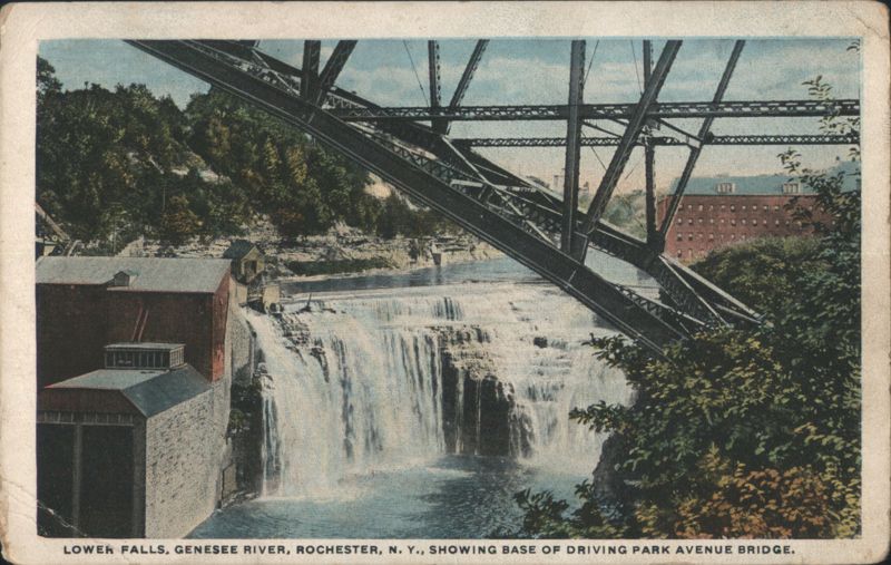 Lower Falls, Genesee River, Driving Park Avenue Bridge Rochester New York