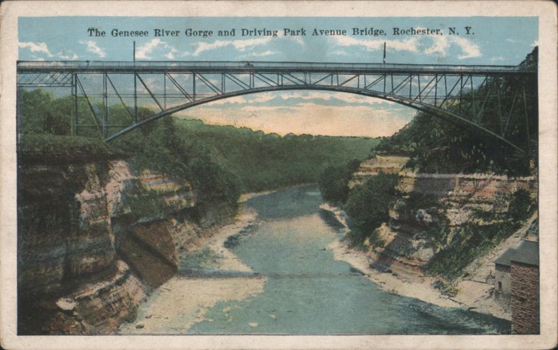 Genesee River Gorge & Driving Park Avenue Bridge Rochester New York