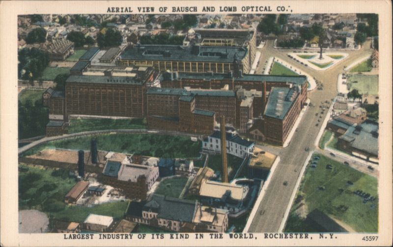Aerial View of Bausch and Lomb Optical Co. Rochester New York