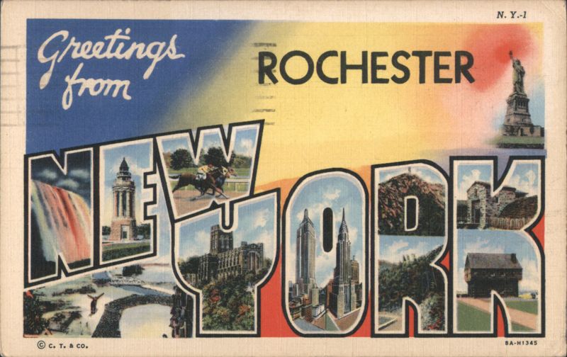 Greetings from Rochester New York Letter View