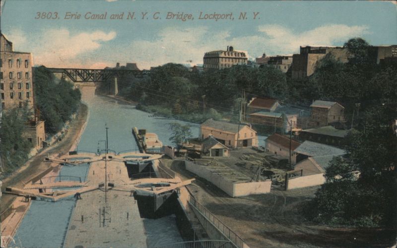 Erie Canal and N. Y. C. Bridge, Lockport, NY New York
