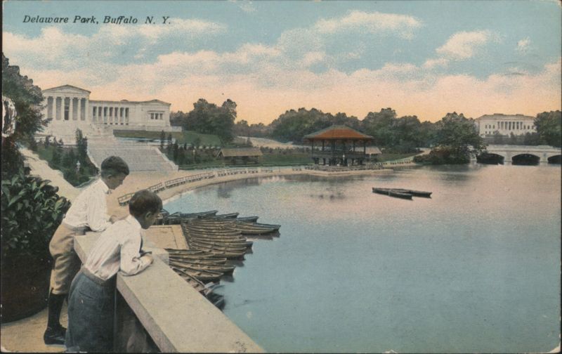 Delaware Park, Lake, Boats, Buffalo, NY New York